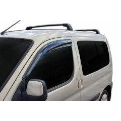 Deflecteurs d'air Déflecteurs de Vent Compatible Avec Citroen Berlingo 1996-2008, Noir, Aérodynamique, Fixation par Ruban adhésif double face 3M