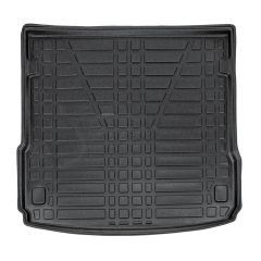 Tapis De Coffre Sur Mesure Pour  Audi Q7 5 Posti 2005-2015, Noir, Antidérapant, Bord Haut, Toutes Saisons, Adapté Animaux de Compagnie