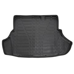 Tapis De Coffre Sur Mesure Pour  Mitsubishi Lancer Tricorps 2007-2017, Noir, Antidérapant, Bord Haut, Toutes Saisons, Adapté Animaux de Compagnie