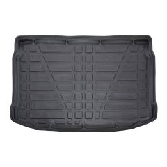 Tapis De Coffre Sur Mesure Pour  Peugeot 207 2006-2012, Noir, Antidérapant, Bord Haut, Toutes Saisons, Adapté Animaux de Compagnie