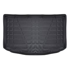 Tapis De Coffre Sur Mesure Pour  Peugeot 206 3 / 5P. Berlina 1998-2012, Noir, Antidérapant, Bord Haut, Toutes Saisons, Adapté Animaux de Compagnie