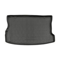 Tapis De Coffre Sur Mesure Pour  Renault Clio 3/5P. Berlina 1999-2006, Noir, Antidérapant, Bord Haut, Toutes Saisons, Adapté Animaux de Compagnie
