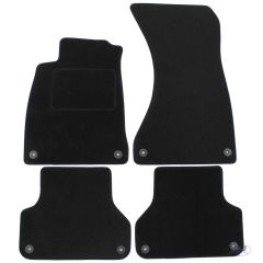 Tapis De Sol Noir Velours Sur Mesure Pour Audi A4 B9 2015-2024, Ajustement précis, Base Antidérapante, Renforcée Dans la Zone de la Pédale