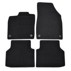 | Tapis De Sol Noir Velours Sur Mesure Pour Audi Q4 e-tron depuis 2021 4 pcs, Ajustement Précis, Base Antidérapante, Renforcée Dans la Zone de la Pédale, Avant et Arrière, Avec Attaches
