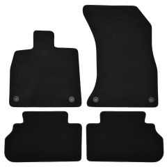 | Tapis De Sol Noir Velours Sur Mesure Pour Audi Q5 2017-2023 4 pcs, Ajustement Précis, Base Antidérapante, Renforcée Dans la Zone de la Pédale, Avant et Arrière, Avec Attaches