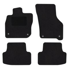 | Tapis De Sol Noir Velours Sur Mesure Pour Audi A3 8Y depuis 2020 (MHEV) 4 pcs, Ajustement Précis, Base Antidérapante, Renforcée Dans la Zone de la Pédale, Avant et Arrière, Avec Attaches