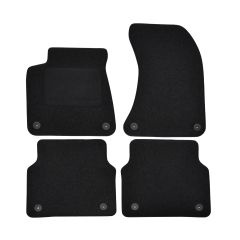 | Tapis De Sol Noir Velours Sur Mesure Pour Audi A8 D4 2011-2017 4 pcs, Ajustement Précis, Base Antidérapante, Renforcée Dans la Zone de la Pédale, Avant et Arrière, Avec Attaches