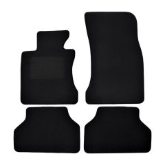 | Tapis De Sol Noir Velours Sur Mesure Pour Bmw 5 E34 1988-1995 4 pcs, Ajustement Précis, Base Antidérapante, Renforcée Dans la Zone de la Pédale, Avant et Arrière, Avec Attaches