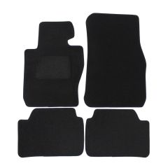 | Tapis De Sol Noir Velours Sur Mesure Pour Bmw X1 depuis 2015 4 pcs, Ajustement Précis, Base Antidérapante, Renforcée Dans la Zone de la Pédale, Avant et Arrière, Avec Attaches