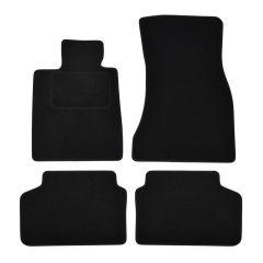 | Tapis De Sol Noir Velours Sur Mesure Pour Bmw 7 G11 2015-2022 4 pcs, Ajustement Précis, Base Antidérapante, Renforcée Dans la Zone de la Pédale, Avant et Arrière, Avec Attaches
