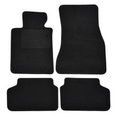| Tapis De Sol Noir Velours Sur Mesure Pour BMW 5 G30 G31 2018-2023 4 pcs, Ajustement Précis, Base Antidérapante, Renforcée Dans la Zone de la Pédale, Avant et Arrière, Avec Attaches