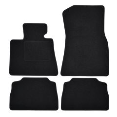 | Tapis De Sol Noir Velours Sur Mesure Pour BMW X6 G06 depuis 2020 4 pcs, Ajustement Précis, Base Antidérapante, Renforcée Dans la Zone de la Pédale, Avant et Arrière, Avec Attaches