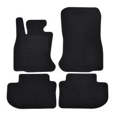 | Tapis De Sol Noir Velours Sur Mesure Pour BMW 6 F06 2018-2021 4 pcs, Ajustement Précis, Base Antidérapante, Renforcée Dans la Zone de la Pédale, Avant et Arrière, Avec Attaches