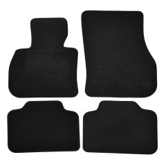 | Tapis De Sol Noir Velours Sur Mesure Pour Mini Countryman F60 depuis 2017 4 pcs, Ajustement Précis, Base Antidérapante, Renforcée Dans la Zone de la Pédale, Avant et Arrière, Avec Attaches