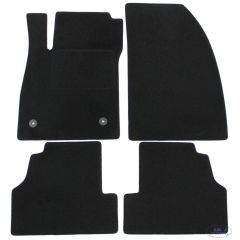 Tapis De Sol Noir Velours Sur Mesure Pour Opel Mokka depuis 2012, Ajustement précis, Base Antidérapante, Renforcée Dans la Zone de la Pédale
