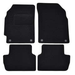 | Tapis De Sol Noir Velours Sur Mesure Pour Chevrolet Spark 2009-2015 4 pcs, Ajustement Précis, Base Antidérapante, Renforcée Dans la Zone de la Pédale, Avant et Arrière, Avec Attaches