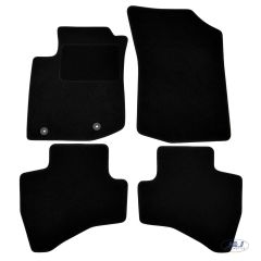 Tapis De Sol Noir Velours Sur Mesure Pour Citroen C1 2 depuis 2014, Ajustement précis, Base Antidérapante, Renforcée Dans la Zone de la Pédale