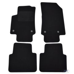 Tapis De Sol Noir Velours Sur Mesure Pour Citroen C3 Aircross 2 2017-2024, Ajustement précis, Base Antidérapante, Renforcée Dans la Zone de la Pédale
