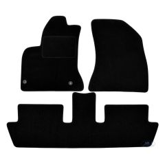 Tapis De Sol Noir Velours Sur Mesure Pour Citroen C4 Picasso 2006-2013, Ajustement précis, Base Antidérapante, Renforcée Dans la Zone de la Pédale