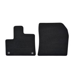 | Tapis De Sol Noir Velours Sur Mesure Pour Opel Combo depuis 2018 2 pcs, Ajustement Précis, Base Antidérapante, Renforcée Dans la Zone de la Pédale, Avant et Arrière, Avec Attaches