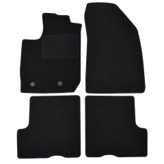 | Tapis De Sol Noir Velours Sur Mesure Pour Dacia Duster 2018-2024 (4x2 sans boite) 4 pcs, Ajustement Précis, Base Antidérapante, Renforcée Dans la Zone de la Pédale, Avant et Arrière, Avec Attaches