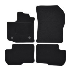 | Tapis De Sol Noir Velours Sur Mesure Pour Dacia Lodgy 2012-2021 4 pcs, Ajustement Précis, Base Antidérapante, Renforcée Dans la Zone de la Pédale, Avant et Arrière, Avec Attaches