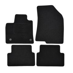 | Tapis De Sol Noir Velours Sur Mesure Pour Dacia Jogger depuis 2022 (5 Places) 4 pcs, Ajustement Précis, Base Antidérapante, Renforcée Dans la Zone de la Pédale, Avant et Arrière, Avec Attaches
