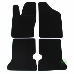 Tapis De Sol Noir Velours Sur Mesure Pour Fiat Cinquecento 1991-1998, Ajustement précis, Base Antidérapante, Renforcée Dans la Zone de la Pédale