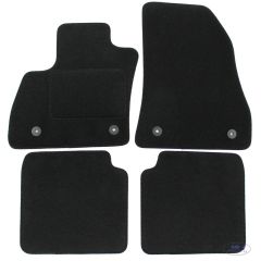 Tapis De Sol Noir Velours Sur Mesure Pour Fiat 500L 2012-2022, Ajustement précis, Base Antidérapante, Renforcée Dans la Zone de la Pédale