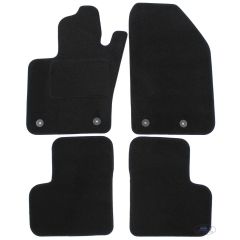 Tapis De Sol Noir Velours Sur Mesure Pour Fiat 500X depuis 2014, Ajustement précis, Base Antidérapante, Renforcée Dans la Zone de la Pédale