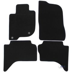 Tapis De Sol Noir Velours Sur Mesure Pour Fiat Fullback depuis 2016, Ajustement précis, Base Antidérapante, Renforcée Dans la Zone de la Pédale