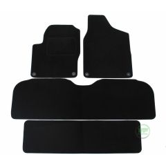 Tapis De Sol Noir Velours Sur Mesure Pour Seat Alhambra 7 Posti 1995-2006, Ajustement précis, Base Antidérapante, Renforcée Dans la Zone de la Pédale