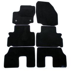 Tapis De Sol Noir Velours Sur Mesure Pour Ford S-Max 2016-2023, Ajustement précis, Base Antidérapante, Renforcée Dans la Zone de la Pédale