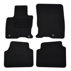 | Tapis De Sol Noir Velours Sur Mesure Pour Ford Kuga depuis 2020 (PHEV) 4 pcs, Ajustement Précis, Base Antidérapante, Renforcée Dans la Zone de la Pédale, Avant et Arrière, Avec Attaches