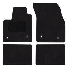 | Tapis De Sol Noir Velours Sur Mesure Pour Ford Focus 4 depuis 2018 4 pcs, Ajustement Précis, Base Antidérapante, Renforcée Dans la Zone de la Pédale, Avant et Arrière, Avec Attaches