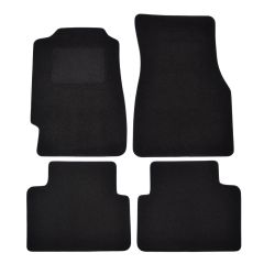 | Tapis De Sol Noir Velours Sur Mesure Pour Honda Civic 1991-1997 (2/3 porte) 4 pcs, Ajustement Précis, Base Antidérapante, Renforcée Dans la Zone de la Pédale, Avant et Arrière, Avec Attaches