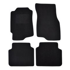 | Tapis De Sol Noir Velours Sur Mesure Pour Honda Civic 1992-1996 (4 porte) 4 pcs, Ajustement Précis, Base Antidérapante, Renforcée Dans la Zone de la Pédale, Avant et Arrière, Avec Attaches