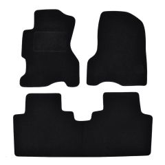 | Tapis De Sol Noir Velours Sur Mesure Pour Honda Civic 2003-2006 (5 porte) 4 pcs, Ajustement Précis, Base Antidérapante, Renforcée Dans la Zone de la Pédale, Avant et Arrière, Avec Attaches