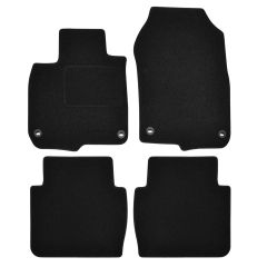 | Tapis De Sol Noir Velours Sur Mesure Pour Honda C-RV 2017-2023 4 pcs, Ajustement Précis, Base Antidérapante, Renforcée Dans la Zone de la Pédale, Avant et Arrière, Avec Attaches
