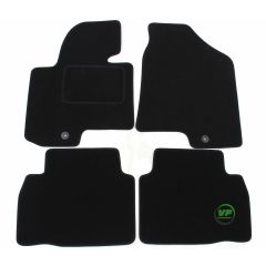 Tapis De Sol Noir Velours Sur Mesure Pour Hyundai ix35 2010-2015 4 pcs Bef. rund, Ajustement précis, Base Antidérapante, Renforcée Dans la Zone de la Pédale