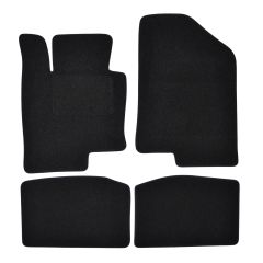 | Tapis De Sol Noir Velours Sur Mesure Pour Hyundai Sonata 2010-2015 4 pcs, Ajustement Précis, Base Antidérapante, Renforcée Dans la Zone de la Pédale, Avant et Arrière, Avec Attaches