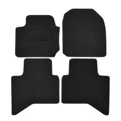 | Tapis De Sol Noir Velours Sur Mesure Pour Isuzu D max depuis 2020 4 pcs, Ajustement Précis, Base Antidérapante, Renforcée Dans la Zone de la Pédale, Avant et Arrière, Avec Attaches