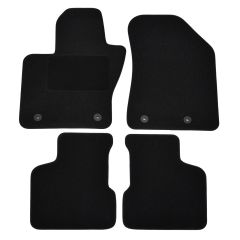 | Tapis De Sol Noir Velours Sur Mesure Pour Jeep Compass depuis 2018 4 pcs, Ajustement Précis, Base Antidérapante, Renforcée Dans la Zone de la Pédale, Avant et Arrière, Avec Attaches