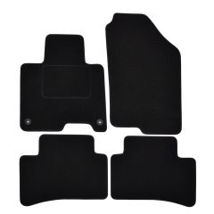 | Tapis De Sol Noir Velours Sur Mesure Pour Kia Sportage depuis 2022 4 pcs, Ajustement Précis, Base Antidérapante, Renforcée Dans la Zone de la Pédale, Avant et Arrière, Avec Attaches