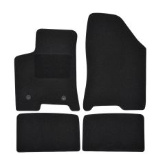 | Tapis De Sol Noir Velours Sur Mesure Pour Lada Vesta depuis 2015 4 pcs, Ajustement Précis, Base Antidérapante, Renforcée Dans la Zone de la Pédale, Avant et Arrière, Avec Attaches