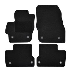 | Tapis De Sol Noir Velours Sur Mesure Pour Mazda 3 2009-2012 4 pcs, Ajustement Précis, Base Antidérapante, Renforcée Dans la Zone de la Pédale, Avant et Arrière, Avec Attaches
