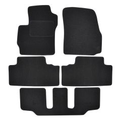 | Tapis De Sol Noir Velours Sur Mesure Pour Mazda 5 2005-2010 (7 Places) 5 pcs, Ajustement Précis, Base Antidérapante, Renforcée Dans la Zone de la Pédale, Avant et Arrière, Avec Attaches