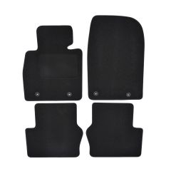 | Tapis De Sol Noir Velours Sur Mesure Pour Mazda 2 depuis 2015 4 pcs, Ajustement Précis, Base Antidérapante, Renforcée Dans la Zone de la Pédale, Avant et Arrière, Avec Attaches