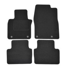| Tapis De Sol Noir Velours Sur Mesure Pour Mazda CX30 depuis 2019 4 pcs, Ajustement Précis, Base Antidérapante, Renforcée Dans la Zone de la Pédale, Avant et Arrière, Avec Attaches
