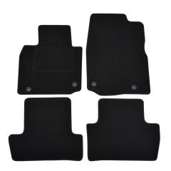 | Tapis De Sol Noir Velours Sur Mesure Pour Mazda MX-30 depuis 2021 4 pcs, Ajustement Précis, Base Antidérapante, Renforcée Dans la Zone de la Pédale, Avant et Arrière, Avec Attaches